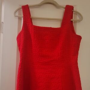 Maje Vibrant Red Textured Mini Dress